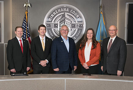 Commissioner Joe Kippley; Commissioner Cole Heisey; Commissioner Dean Karsky, Chairman; Commissioner Jen Bleyenberg, Vice-Chair and  Commissioner Gerald Beninga.
